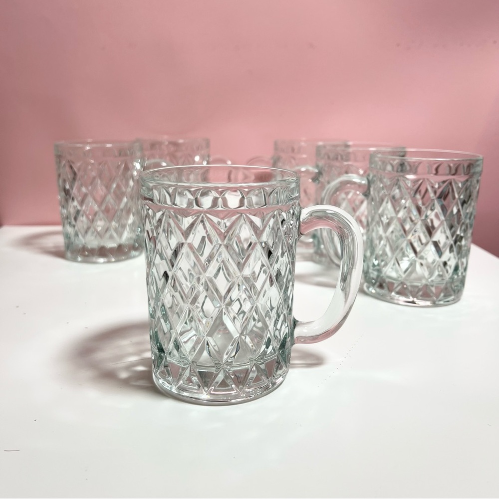Vintage retro fine crystal Sebastian mug set